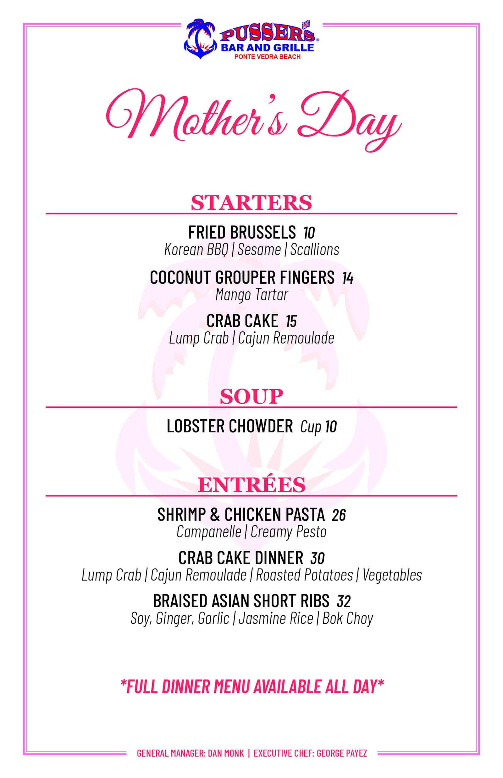 Mothers Day at Pussers in Ponte Vedra Beach